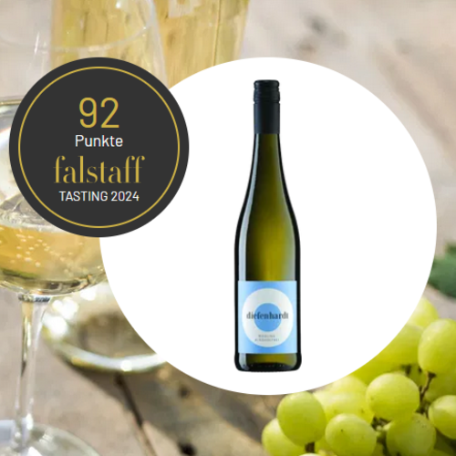 Falstaffbewertung für den alkoholfreien Diefenhardt Riesling: 92+ Punkte