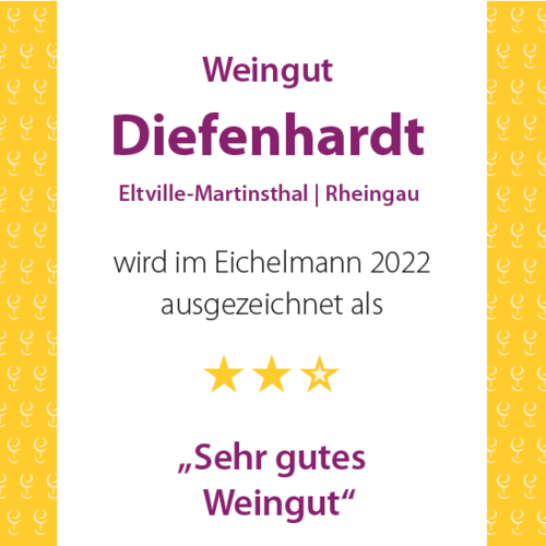 Auszeichnung im Eichelmann für Weingut Diefenhardt: 2 Sterne